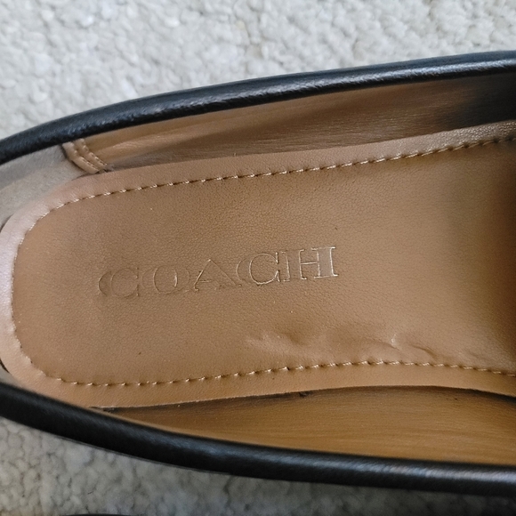 COACH Nicola Leather Penny Loafer Size 6  in Black - Picture 6 of 10